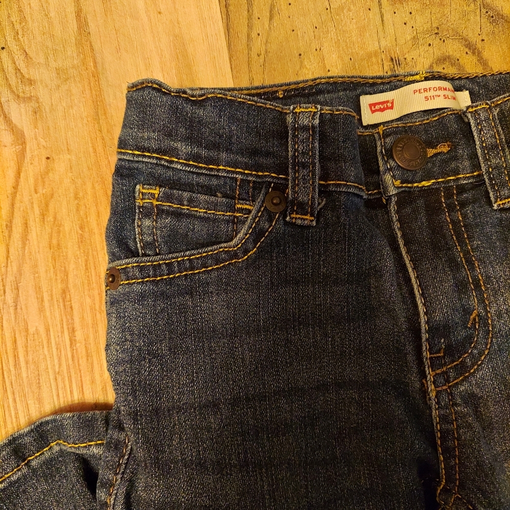 Toddler Kids Levi's Jean Pants 4-5T Slimfit Denim Jean Kids Pants - Picture 4 of 6